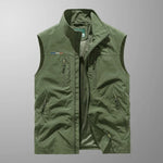Multi Pocket Zip-Up Utility Vest for Men