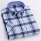 Button-Down Pinstripe Short Sleeve Shirt for Men