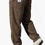 Straight Leg Corduroy Trousers for Men