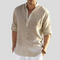 Linen Henley Shirt for Men
