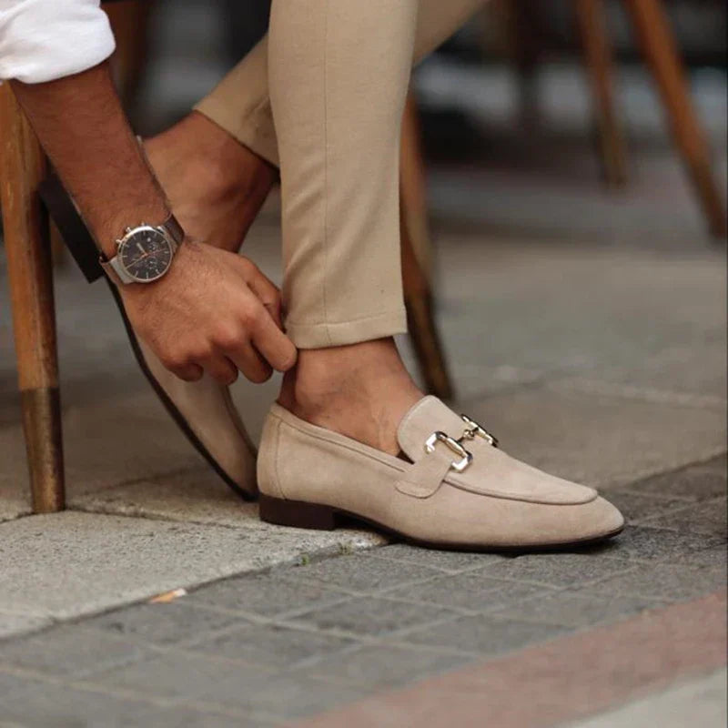 Suede Horsebit Loafers for Men