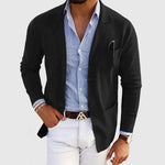 Knit Blazer with Notch Lapel for Men