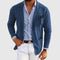 Ribbed Knit Lapel Blazer for Men