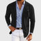 Ribbed Knit Lapel Blazer for Men