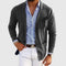 Ribbed Knit Lapel Blazer for Men