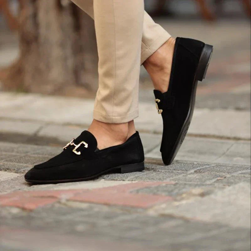 Suede Horsebit Loafers for Men