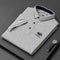 Cotton Blend Button-Up Polo Shirt for Men