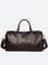 Cylindrical Leather Duffel Bag for Men