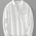 Denim Overshirt with Chest Pocket for Men