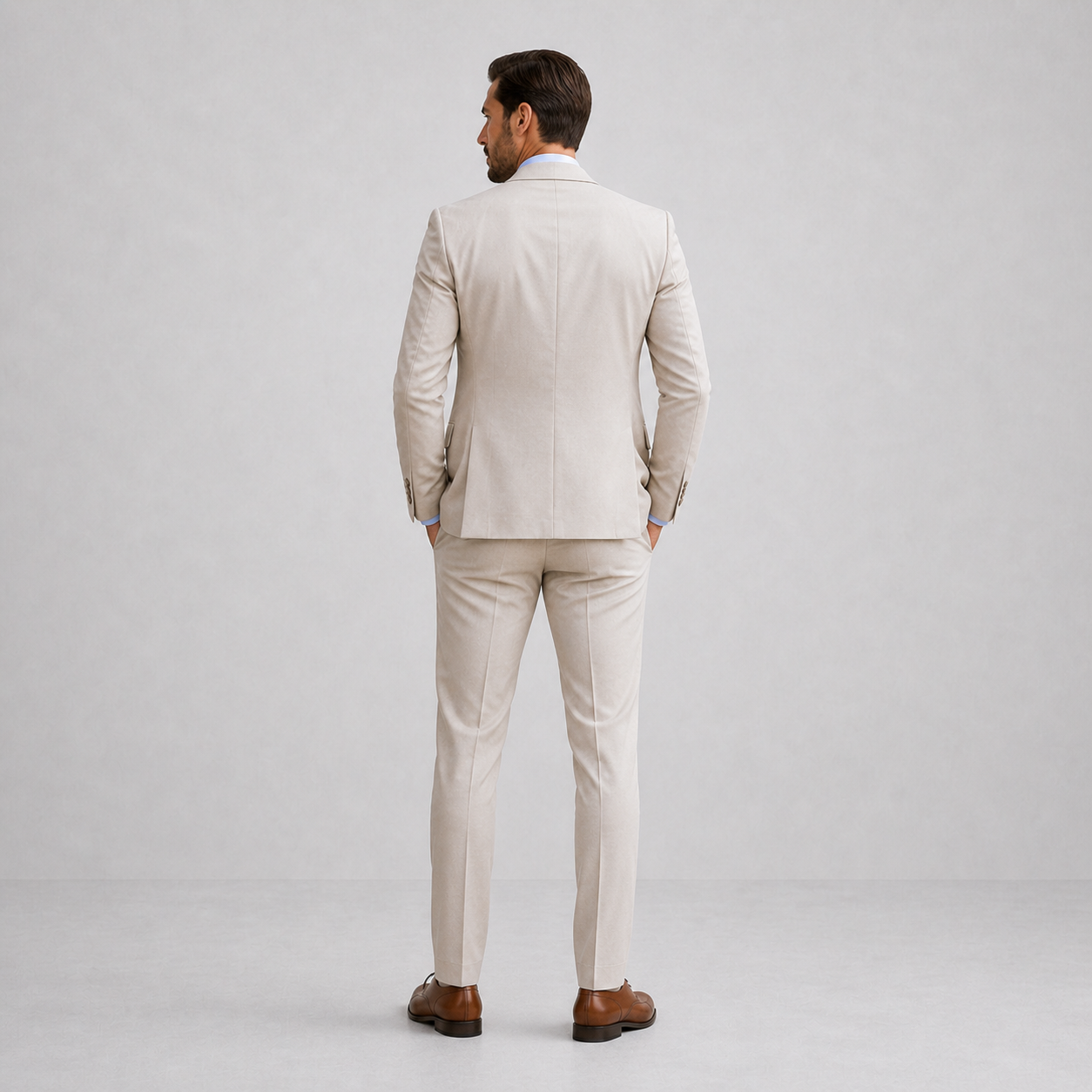 Linen Three-Piece Suit Set for Men