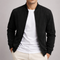 Suede Zip-Up Bomber Jacket for Men
