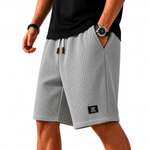Waffle Knit Shorts with Drawstring for Men