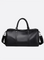 Cylindrical Leather Duffel Bag for Men