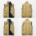 Cargo Vest with Zip-Up for Men