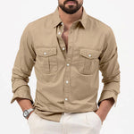 Wrinkle Resistant Button-Down Shirt for Men