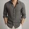 Linen Long Sleeve Collared Shirt for Men