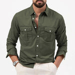 Wrinkle Resistant Button-Down Shirt for Men