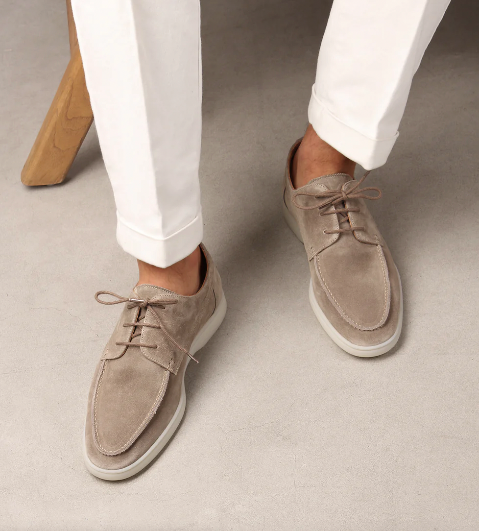 Lace-Up Suede Desert Boots for Men