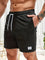 Ribbed Knit Elastic Waist Swim Shorts for Men