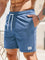 Ribbed Knit Elastic Waist Swim Shorts for Men