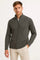 Ribbed Knit Zip-Up Cardigan for Men
