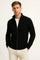 Ribbed Knit Zip-Up Cardigan for Men