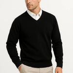 V-Neck Slim Fit Cashmere Jumper for Men