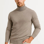 Roll Neck Virgin Wool Jumper for Men