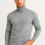 Roll Neck Virgin Wool Jumper for Men