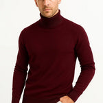 Roll Neck Virgin Wool Jumper for Men