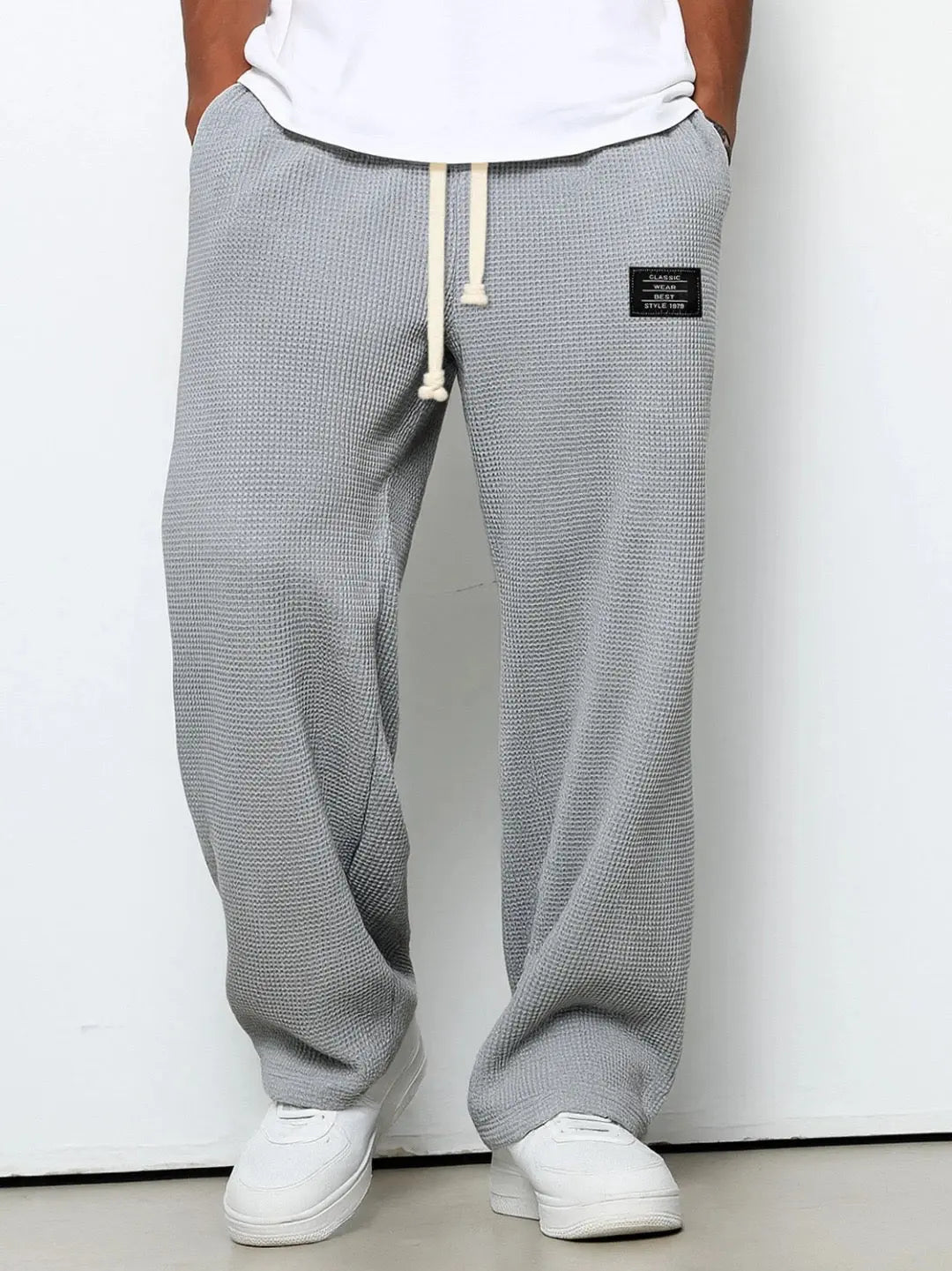 Wide Leg Drawstring Trousers for Men
