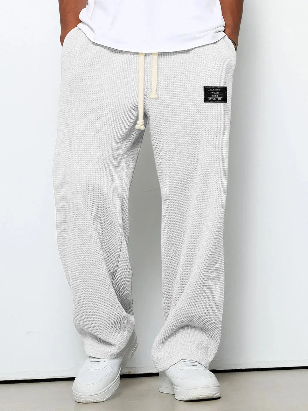 Wide Leg Drawstring Trousers for Men