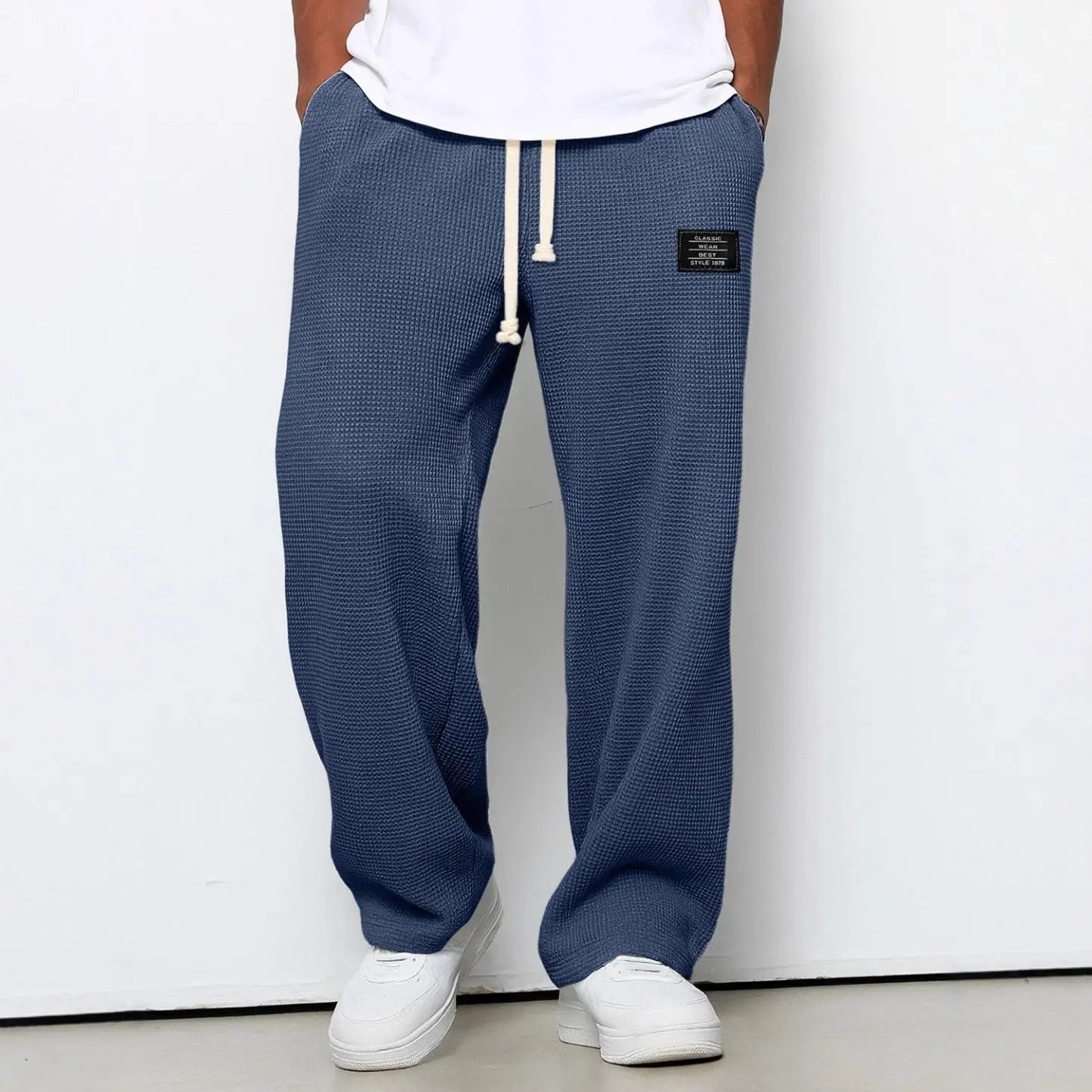Wide Leg Drawstring Trousers for Men