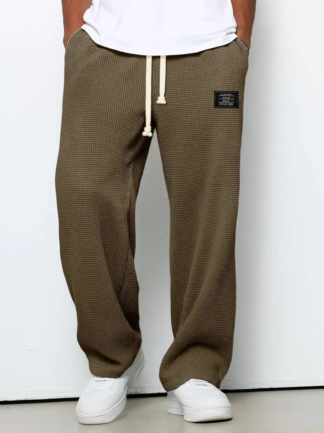 Wide Leg Drawstring Trousers for Men