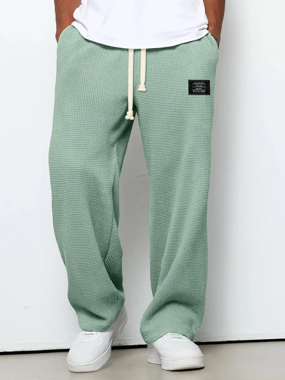 Wide Leg Drawstring Trousers for Men