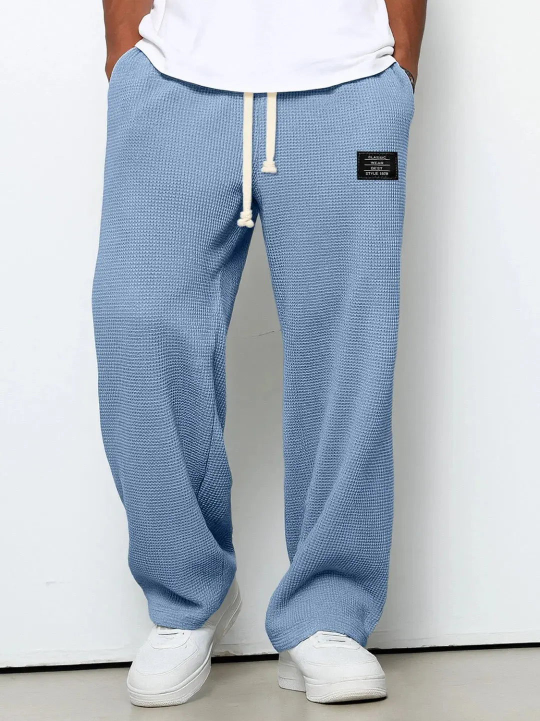 Wide Leg Drawstring Trousers for Men