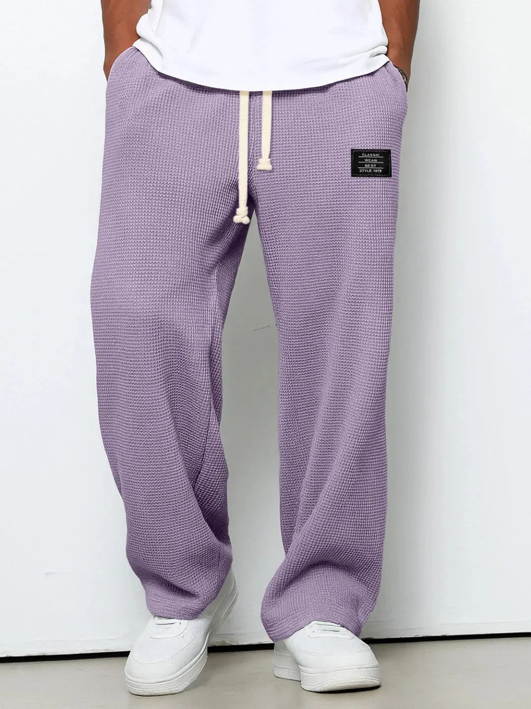 Wide Leg Drawstring Trousers for Men