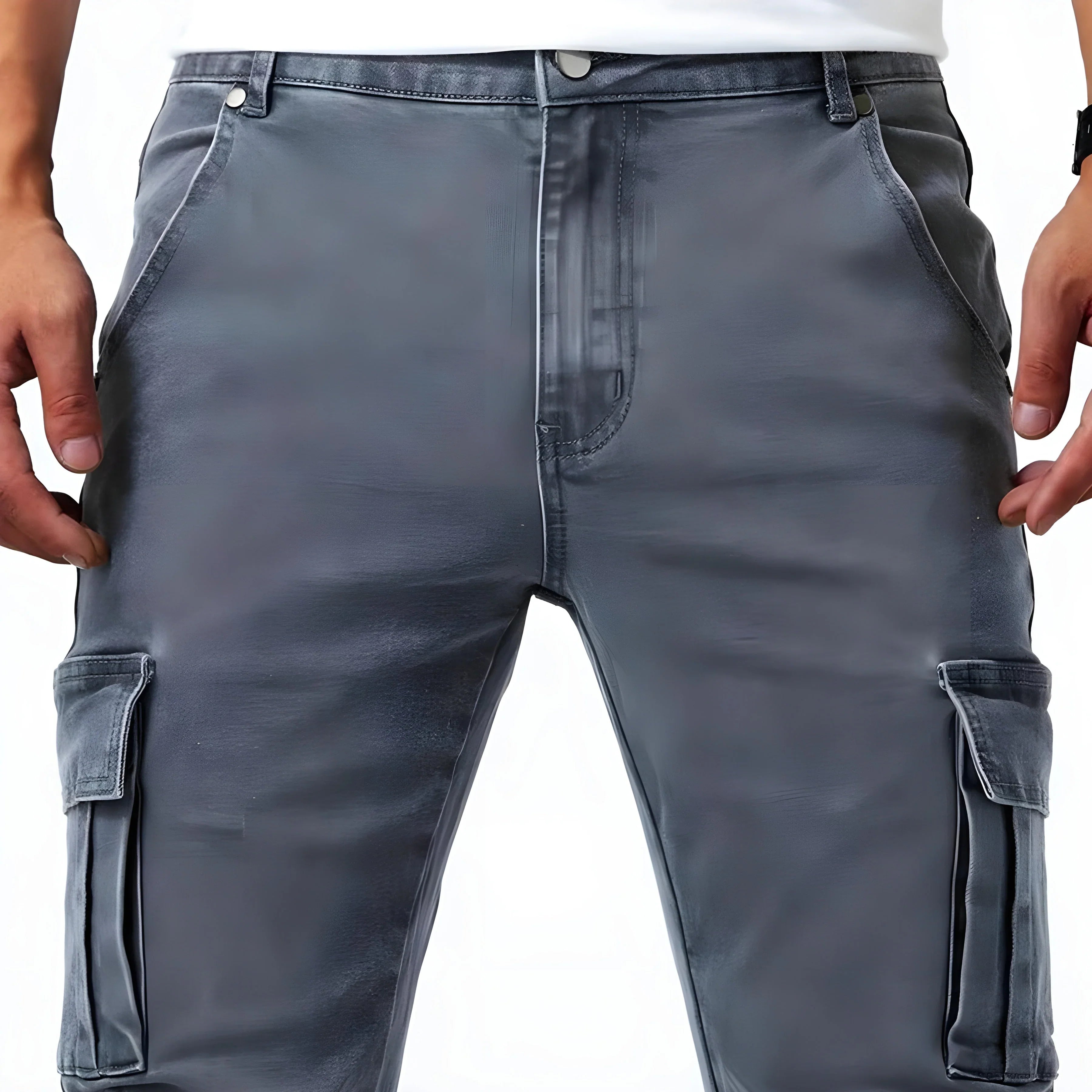 Slim Fit Cargo Trousers for Men
