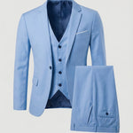 Wool Blend Three-Piece Suit Set for Men