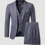 Wool Blend Three-Piece Suit Set for Men