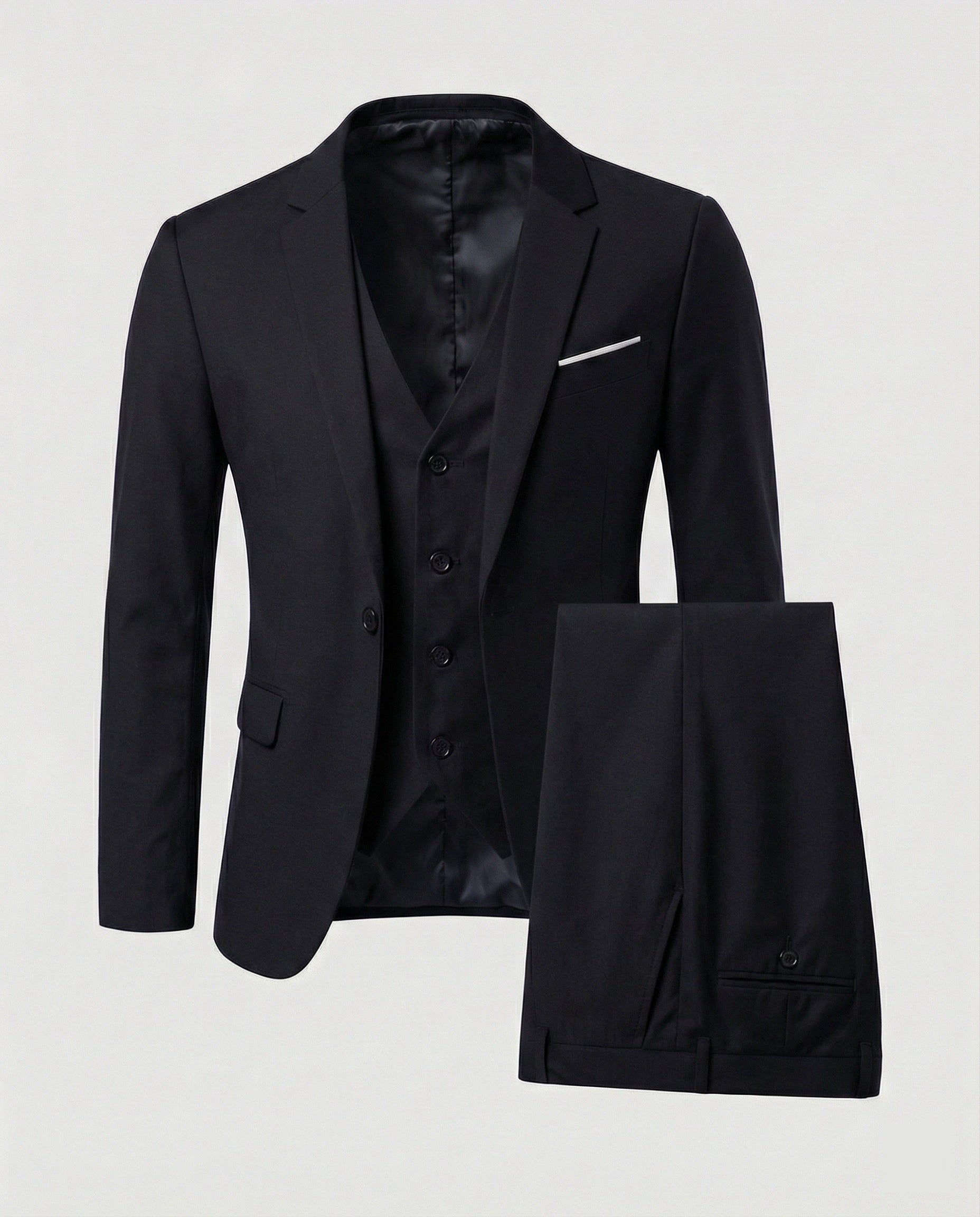 Wool Blend Three-Piece Suit Set for Men
