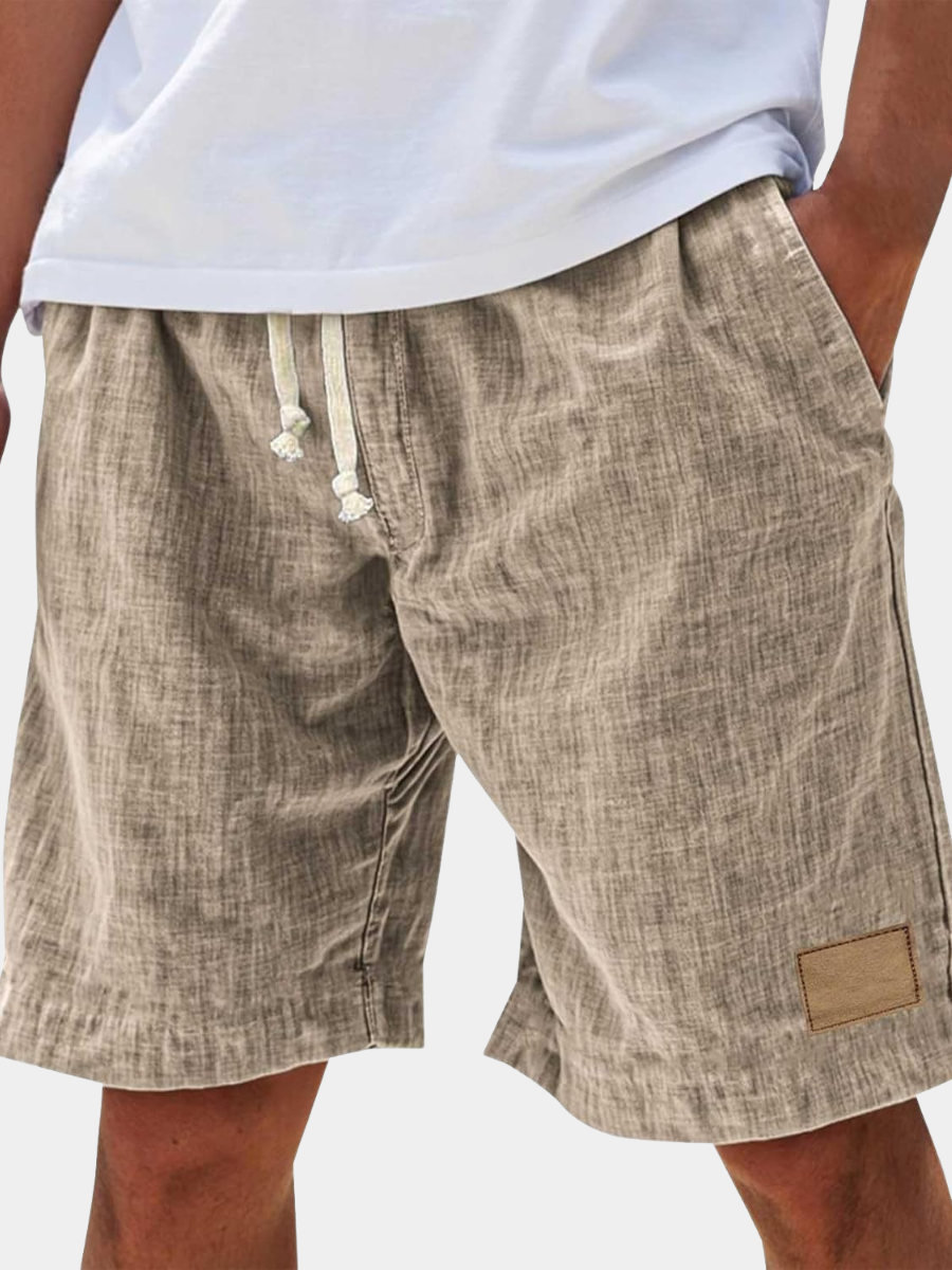 Relaxed Fit Linen Shorts for Men