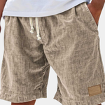 Relaxed Fit Linen Shorts for Men