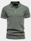 Cotton Half-Button Polo Shirt for Men
