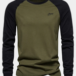 Raglan Long Sleeve Crew Neck Sweatshirt for Men
