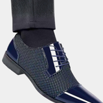 Patent Cap Toe Lace-Up Oxford for Men