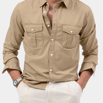 Wrinkle Resistant Button-Down Shirt for Men