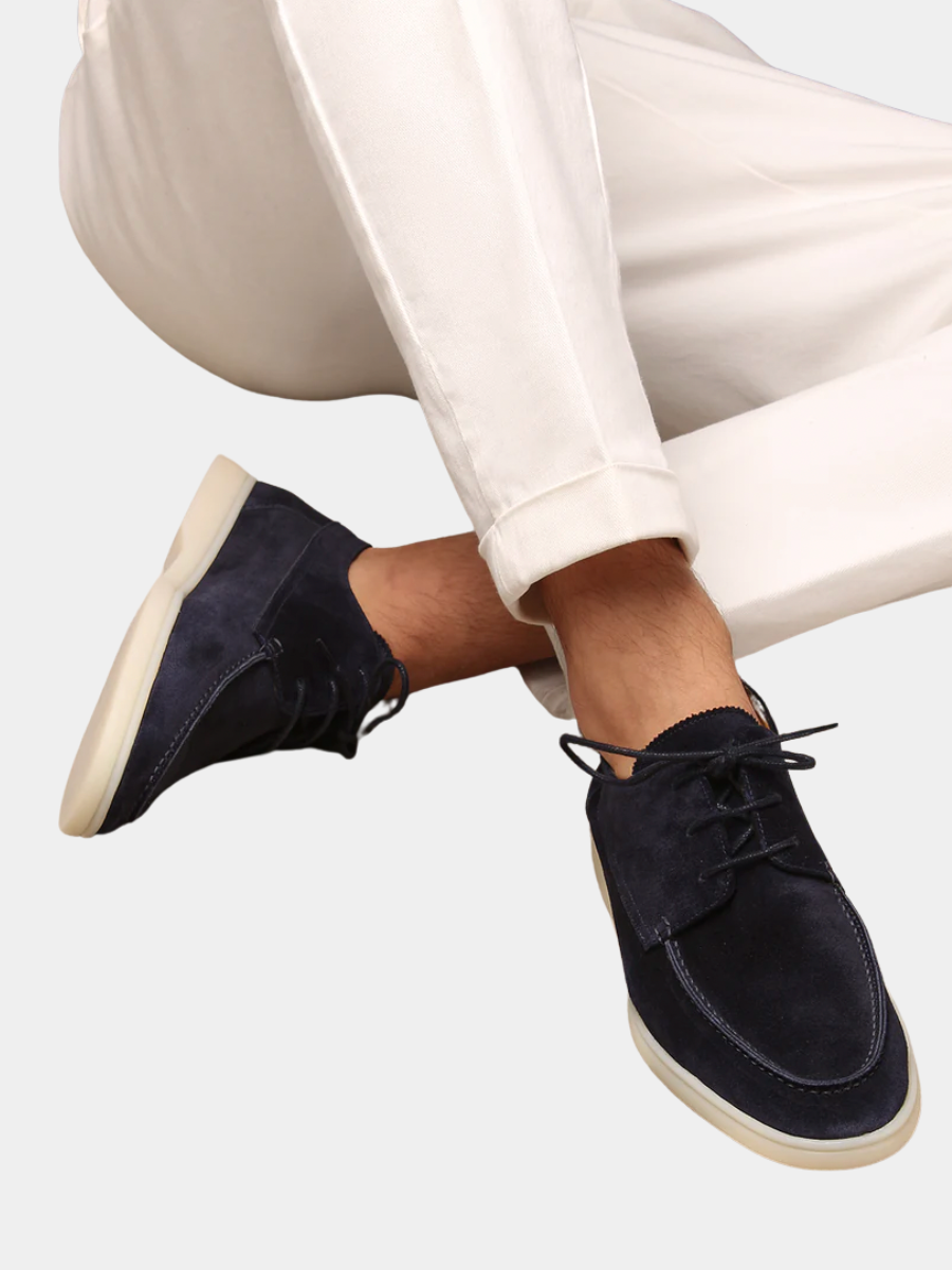 Lace-Up Suede Desert Boots for Men