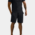 Short Sleeve Polo Shirt and Shorts Set for Men