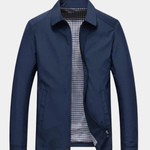 Collared Zip-Up Harrington Jacket for Men